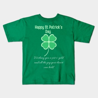 Happy St patricks day irish poem Kids T-Shirt